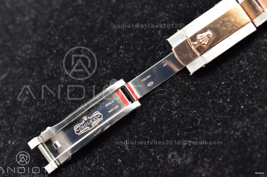 GMF 41 Bracelet RG Best 126333 RG Dial Coffee DateJust Plated on Oyster A3235 SS Edition 0329